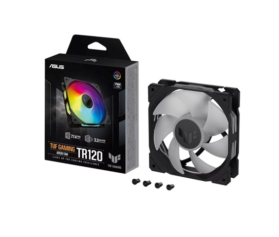 ASUS ventilátor TUF GAMING TR120 ARGB, 1x120mm, černá