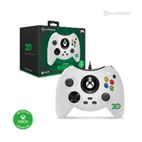 Hyperkin Duke Wired Controller for Xbox Series|One/Win 11|10 (Xbox 20th White) Licensed by Xbox