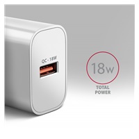 AXAGON ACU-QC18W, ładowarka sieciowa 18W, 1x port USB-A, QC3.0/AFC/Apple, biała
