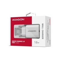 AXAGON ACU-QC18W, ładowarka sieciowa 18W, 1x port USB-A, QC3.0/AFC/Apple, biała