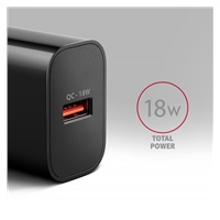 AXAGON ACU-QC18, ładowarka sieciowa 18W, 1x port USB-A, QC3.0/AFC/Apple, czarna