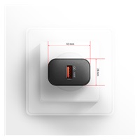 AXAGON ACU-QC18, ładowarka sieciowa 18W, 1x port USB-A, QC3.0/AFC/Apple, czarna