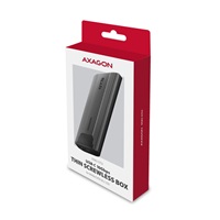 AXAGON EEM2-GTS2, 10Gbps USB-C - M.2 NVMe & SATA SSD metalowy THIN box, bezśrubowy