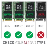 AXAGON EEM2-GTS2, 10Gbps USB-C - M.2 NVMe & SATA SSD metalowy THIN box, bezśrubowy