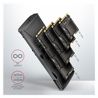 AXAGON EEM2-GTS2, 10Gbps USB-C - M.2 NVMe & SATA SSD metalowy THIN box, bezśrubowy
