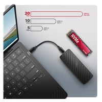 AXAGON EEM2-20G, USB-C 20Gbps - M.2 NVMe SSD metalowy ARMORED box