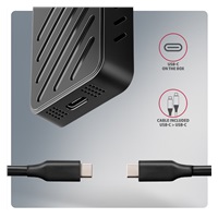 AXAGON EEM2-20G, USB-C 20Gbps - M.2 NVMe SSD metalowy ARMORED box