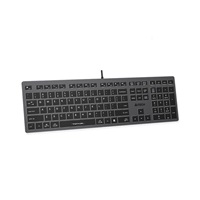 A4tech Klávesnice FX60, Podsvícená bílá, USB, CZ, šedá