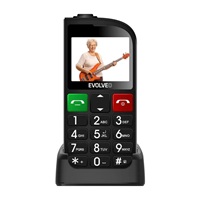 EVOLVEO Mobilní telefon pro seniory s nabíjecím stojánkem EasyPhone FL, černá