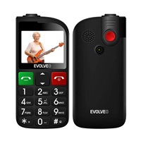 EVOLVEO Mobilní telefon pro seniory s nabíjecím stojánkem EasyPhone FL, černá