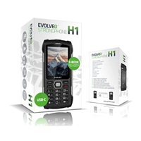 EVOLVEO StrongPhone H1, vodotěsný odolný Dual SIM telefon, černo-šedá