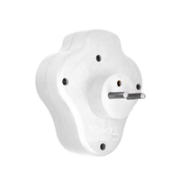 Solight rozbočka s USB A+C rychlonabíječkou 20W PD, 2 x 10A, bílá, vypínač