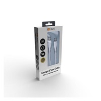 Solight USB-C/Lightning kabel, USB-C konektor - Lightning konektor, silikon, 1m