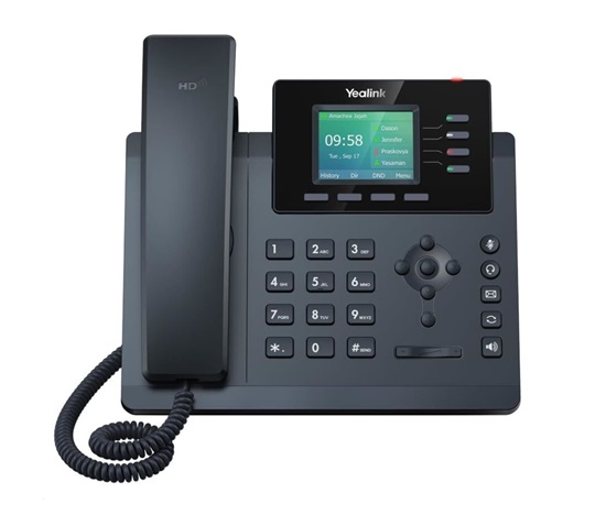 Yealink SIP-T34W WiFi telefon, s napájecím adaptérem, 2,3" 132x64 grafický, 2x RJ45 10/100,