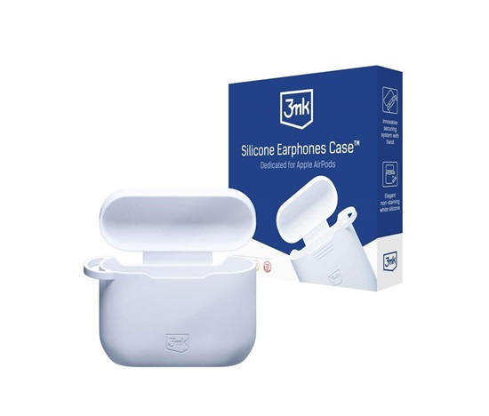 3mk Silicone AirPods Case pro Apple AirPods 3rd gen., bílá