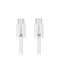CONNECT IT Wirez USB-C -> USB-C, 60 W, 1m, bílá