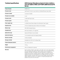 HPE PL MicroServer Gen11 E-2414 (2.8/4C) 16G VROC 4LFF/4SFF NHP 2xPCIe 4x1G iLo6 1x180W NBD111