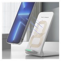 1stCOOL bezdrátová QI nabíječka H18, skládací stojánek, USB-C, bílá