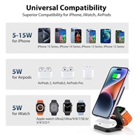 1stCOOL bezdrátová skládací QI nabíječka 3v1, MagSafe, USB-C, bílá