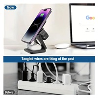 1stCOOL bezdrátová skládací QI nabíječka 3v1, MagSafe, USB-C, bílá