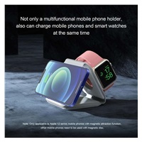 1stCOOL bezdrátová přenosná QI nabíječka 3v1, MagSafe, USB-C, bílá