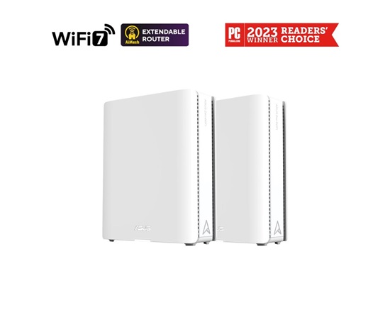 ASUS ZenWifi BQ16 2-pack, WiFi7 Extendable Router, AiMesh, 2x WAN/LAN, 3x LAN, 1x USB 3.0