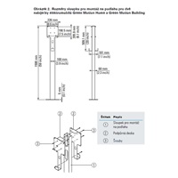Eaton Stojan pro montáž nabíjecí stanice na podlahu, pro 2 nabíjecí stanice GMB nebo GMH