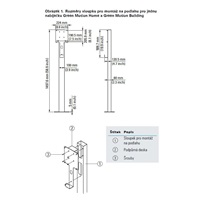 Eaton Stojan pro montáž nabíjecí stanice na podlahu, pro 2 nabíjecí stanice GMB nebo GMH