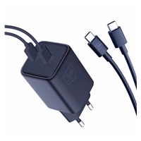 3mk Hyper Charger PD 45W+USB Cable C to C Black