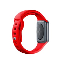 3mk Silicone Watch Strap pro Apple 42/44/45/49 mm Red