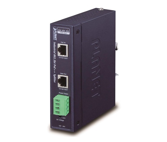 Planet IPOE-173S napájení po ethernetu IEEE802.3bt, 70W, 1xGbE, DIN, IP30, -40 až 75 C