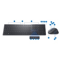 DELL KLÁVESNICA Premier Collaboration Keyboard and Mouse - KM900 - US International (QWERTY)