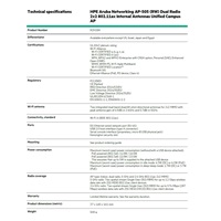 HPE Aruba Networking AP-505 (RW) Dual Radio 2x2 802.11ax Internal Antennas Unified Campus Access Point R2H28A RENEW
