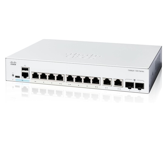 Cisco Catalyst switch C1300-8T-E-2G (8xGbE,2xGbE/SFP combo,fanless)