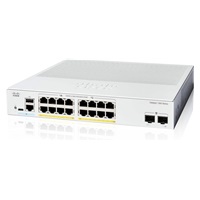 Cisco Catalyst switch C1300-16P-2G (16xGbE,2xSFP,16xPoE+,120W,fanless)