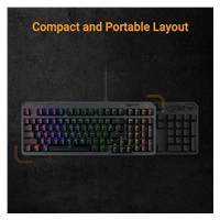 ASUS klávesnice TUF Gaming K3 GEN II, mechanická, CZ/SK, šedá