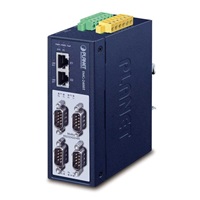 PLANET IMG-2400T Průmyslová brána, MODBUS, 4x RS-232/422/485 na IP, 2x RJ-45 10/100Base-TX, -40 až +75°C, DC12-48V, IP40