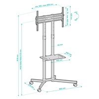CONNECT IT Wheelie III pojízdný stojan & držák na jednu obrazovku 37" - 70", záruka 30 let, černá
