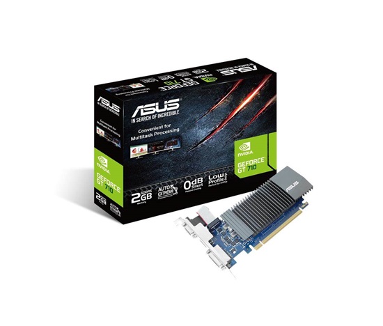 ASUS VGA NVIDIA GT710-SL-2GD5-BRK-EVO, GT 710, 2GB GDDR5, 1xHDMI, 1xDVI, 1xVGA