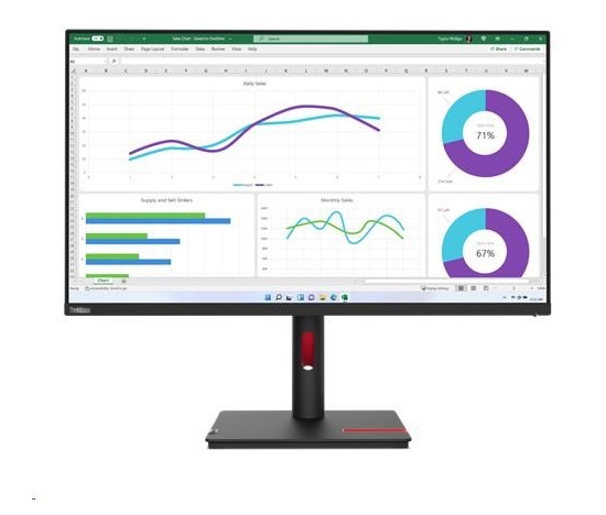 LENOVO LCD ThinkVision T32h-30- 31.5",IPS,16:9,2560x1440,6ms,60Hz,350 cd/m2,1000:1,PIVOT,VESA,HDMI,DP,3Y