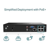TP-Link VIGI NVR1004H-4P-2TB, videorekordér, 4 channels, 4xPoE, 1xSATA, 1x100Mb/s LAN, 2xUSB2.0, 1xHDMI,1xVGA