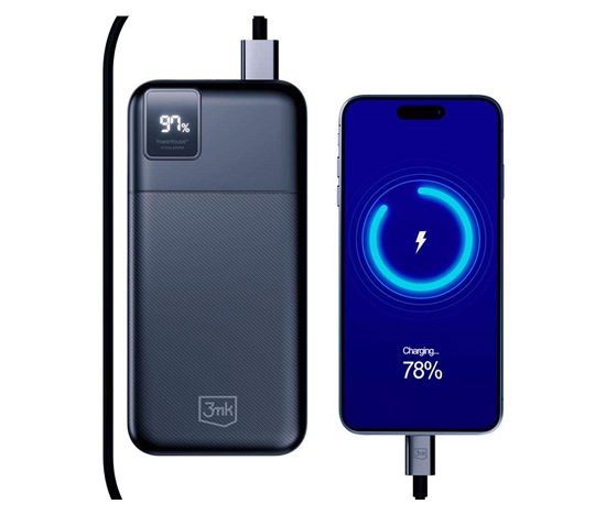 BAZAR - 3mk powerbanka - PowerHouse 20000 mAh, USB-C + USB-A, rozbaleno, 100% stav