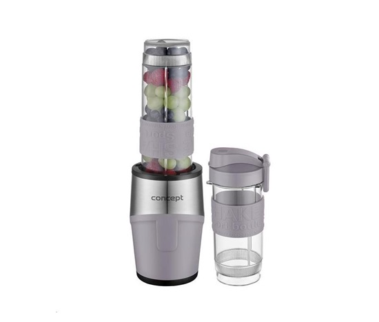 Concept SM3482 smoothie blender, 500 W, 2 tritanové nádoby, 23000 RPM, šedá