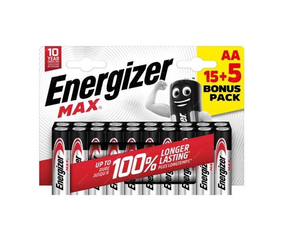 Energizer LR6/20 Max AA 15+5 zdarma