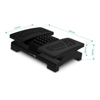 CONNECT IT Podložka pod nohy DoubleLegPad PRO For Health, černá