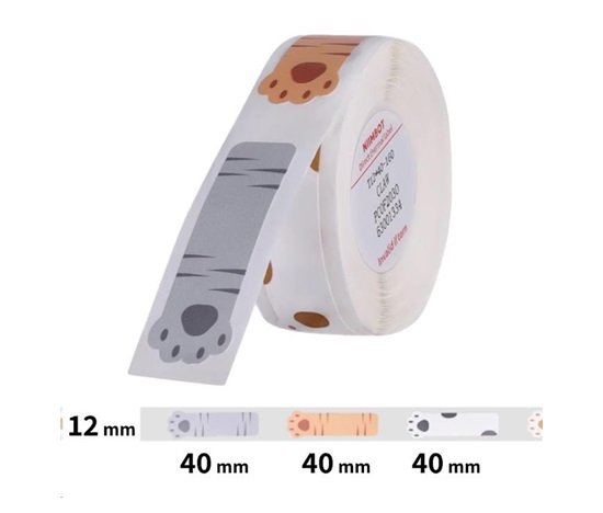 Niimbot štítky T 12x40mm 160ks Tlapky pro D11, D11-M, D110, D110-H