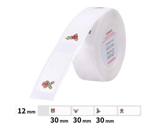 Niimbot štítky T 12x30mm 210ks Vánoce pro D11, D11-M, D110, D110-H