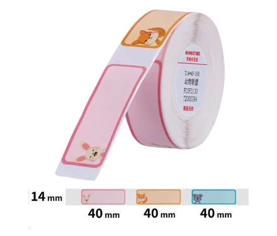 Niimbot štítky T 14x40mm 160ks Zvířátka pro D11, D11-M, D110, D110-H