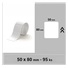 Niimbot štítky R 50x80mm 95ks Bílé pro B21, B21S, B3, B1S