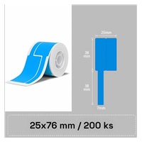 Niimbot štítky na kabely T 25x76mm 200ks Modré pro B21, B21S, B3, B1S